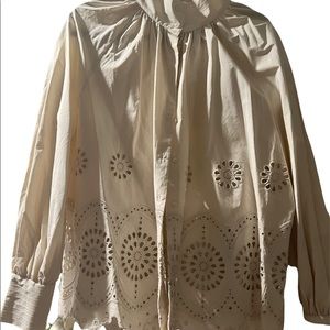 H&M Crochet style button up